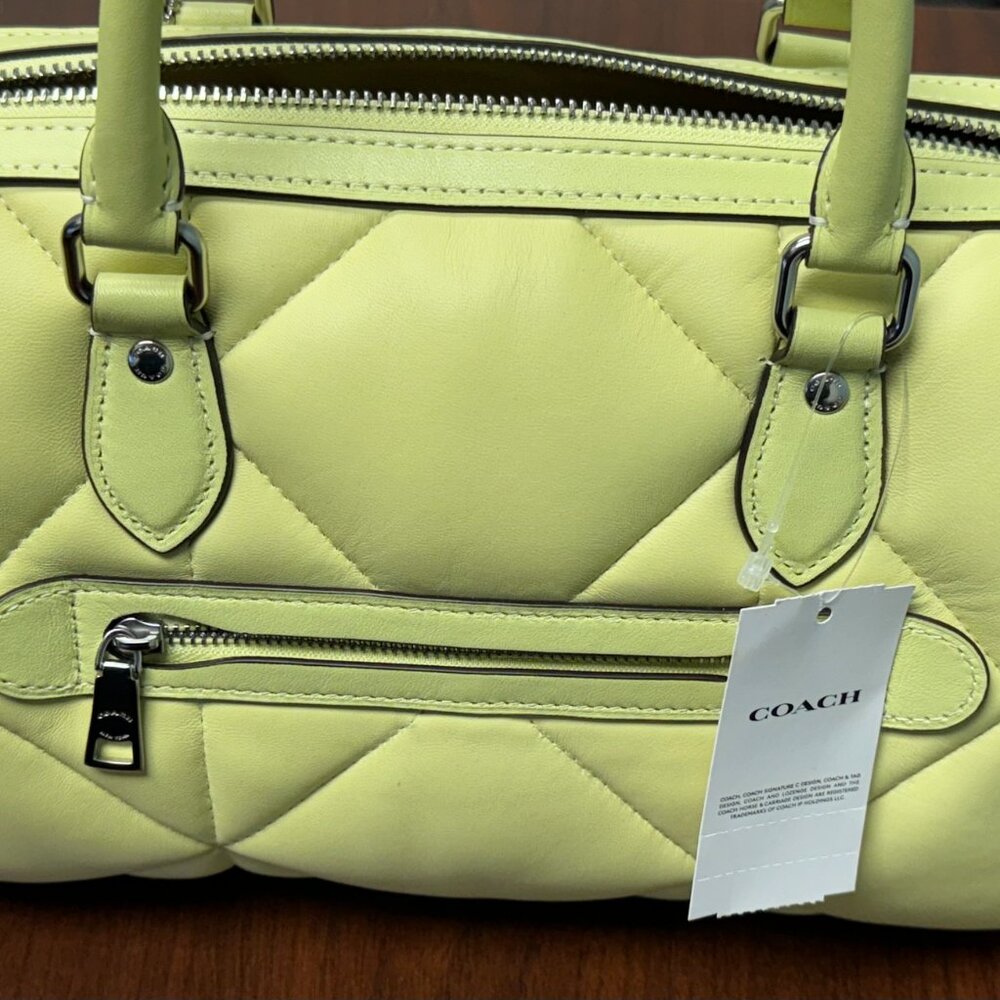 Coach Rowan Satchel Puffy Diamond Quilting - Picture 4 of 9